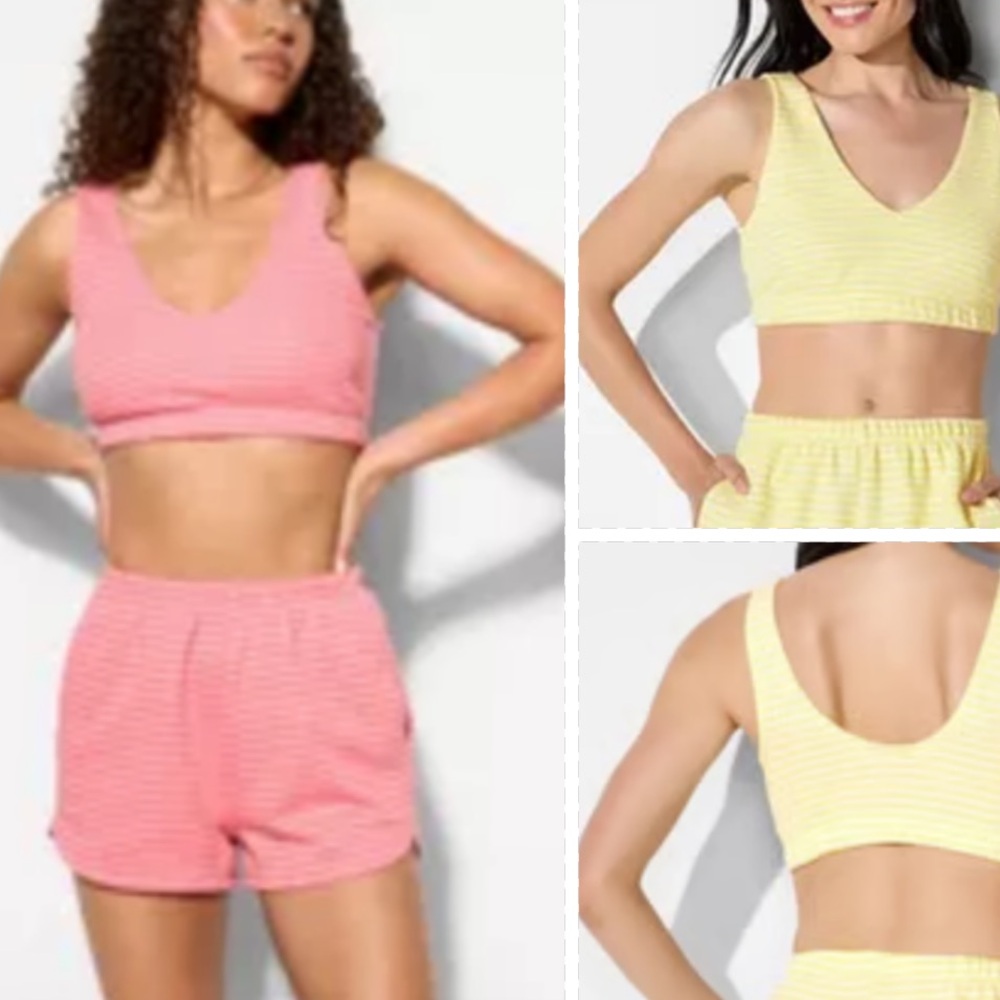 Wild Fable Set of 2 French Terry Slim Fit V-Neck Top and Matching Bottoms Medium